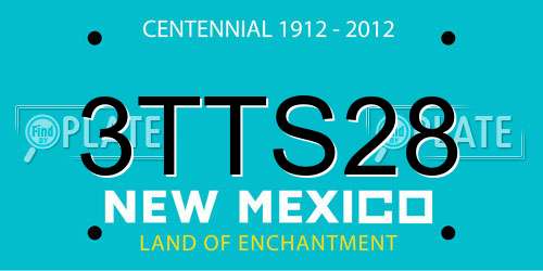 3TTS28 New Mexico License Plate