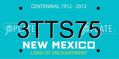 3TTS75 New Mexico License Plate