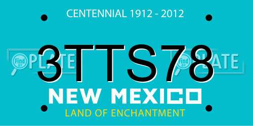 3TTS78 New Mexico License Plate