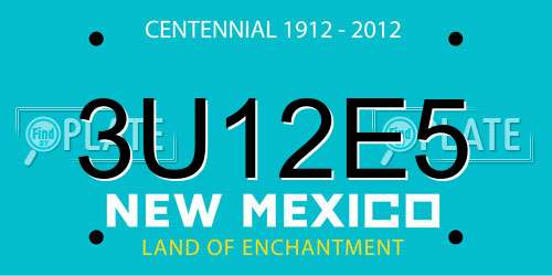 3U12E5 New Mexico License Plate