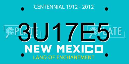 3U17E5 New Mexico License Plate