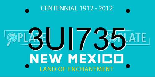 3UI735 New Mexico License Plate
