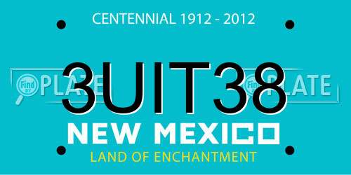 3UIT38 New Mexico License Plate