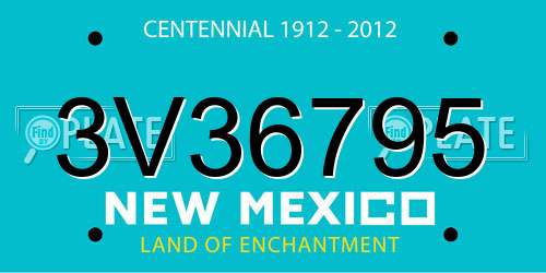 3V36795 New Mexico License Plate