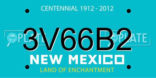 3V66B2 New Mexico License Plate
