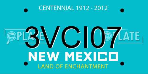 3VCI07 New Mexico License Plate