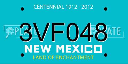 3VF048 New Mexico License Plate