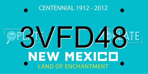 3VFD48 New Mexico License Plate