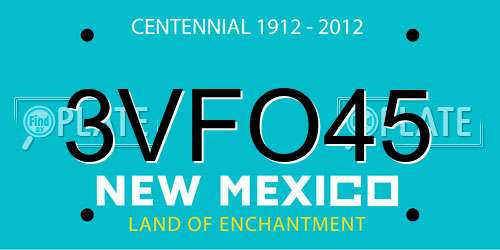 3VFO45 New Mexico License Plate