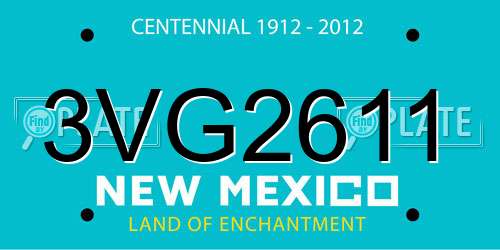 3VG2611 New Mexico License Plate