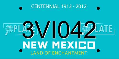 3VI042 New Mexico License Plate