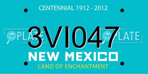 3VI047 New Mexico License Plate
