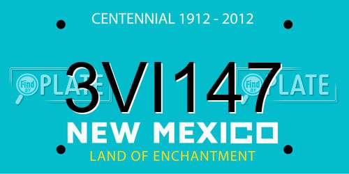 3VI147 New Mexico License Plate
