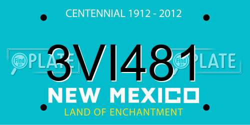 3VI481 New Mexico License Plate