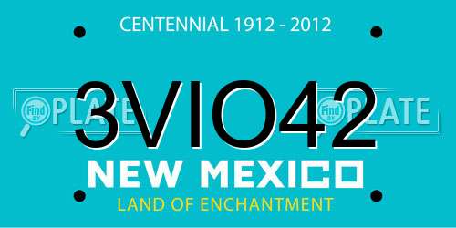 3VIO42 New Mexico License Plate