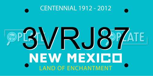 3VRJ87 New Mexico License Plate