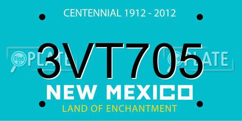 3VT705 New Mexico License Plate