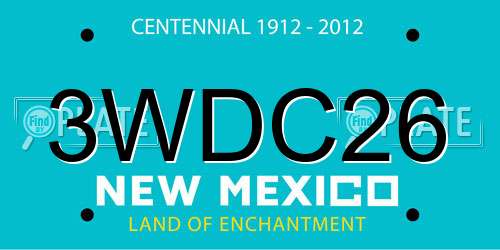 3WDC26 New Mexico License Plate