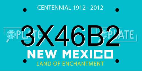 3X46B2 New Mexico License Plate
