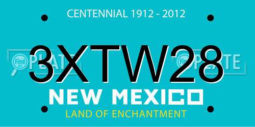 3XTW28 New Mexico License Plate