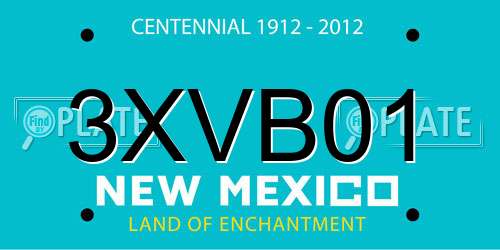 3XVB01 New Mexico License Plate