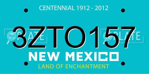 3ZTO157 New Mexico License Plate