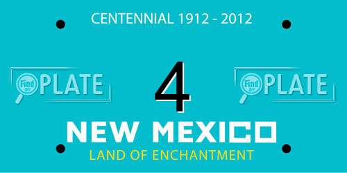 4 New Mexico License Plate