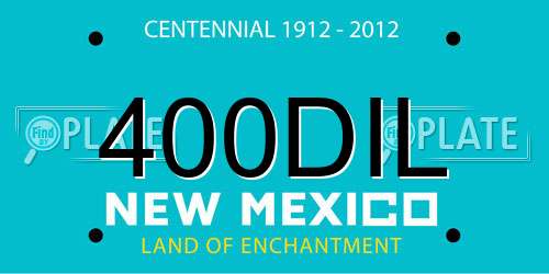 400DIL New Mexico License Plate