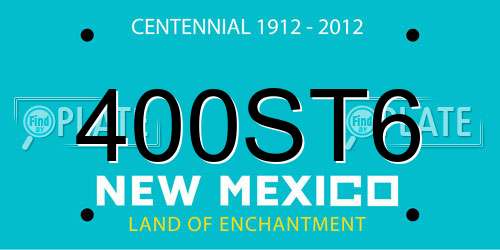 400ST6 New Mexico License Plate