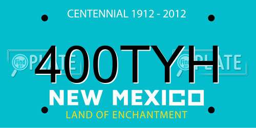 400TYH New Mexico License Plate