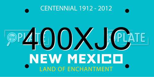 400XJC New Mexico License Plate