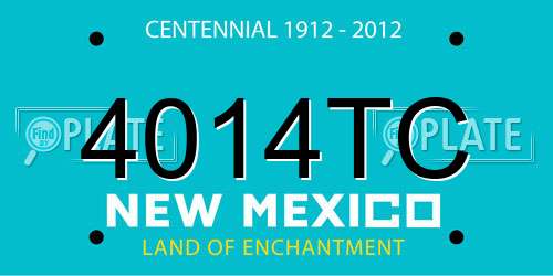 4014TC New Mexico License Plate