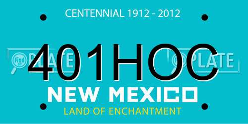 401HOC New Mexico License Plate
