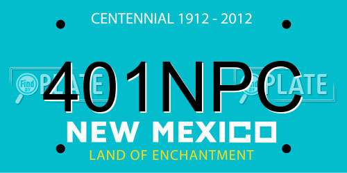 401NPC New Mexico License Plate