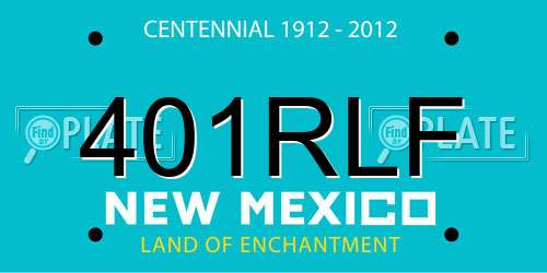 401RLF New Mexico License Plate