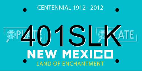 401SLK New Mexico License Plate