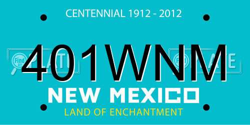 401WNM New Mexico License Plate