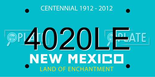 4020LE New Mexico License Plate