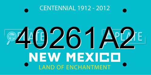 40261A2 New Mexico License Plate