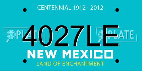 4027LE New Mexico License Plate