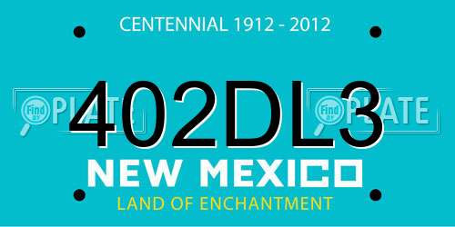 402DL3 New Mexico License Plate