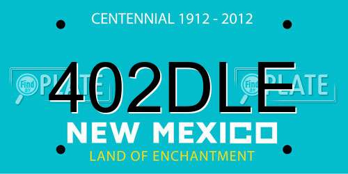 402DLE New Mexico License Plate