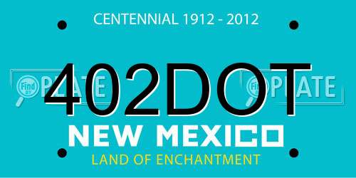 402DOT New Mexico License Plate