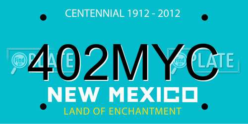 402MYC New Mexico License Plate