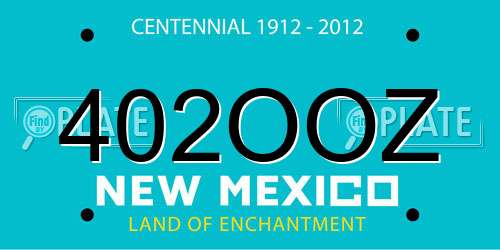 402OOZ New Mexico License Plate