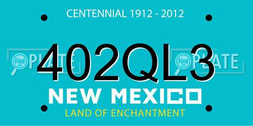 402QL3 New Mexico License Plate