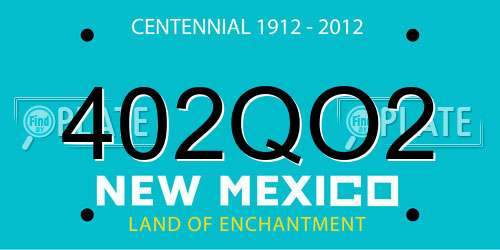 402QO2 New Mexico License Plate