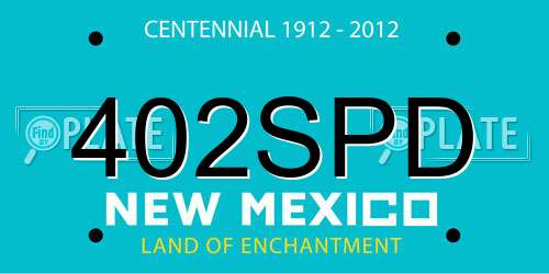 402SPD New Mexico License Plate