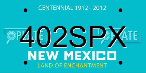 402SPX New Mexico License Plate