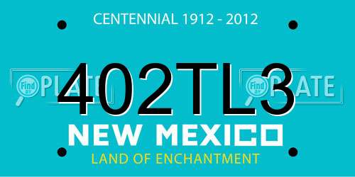 402TL3 New Mexico License Plate